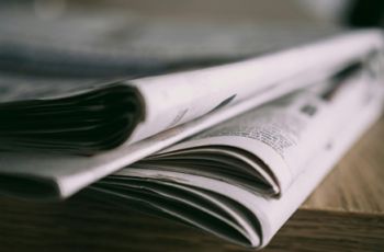 A stack of newspapers